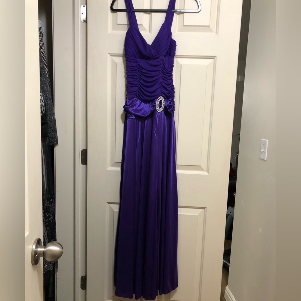 Purple long prom XOXO dress